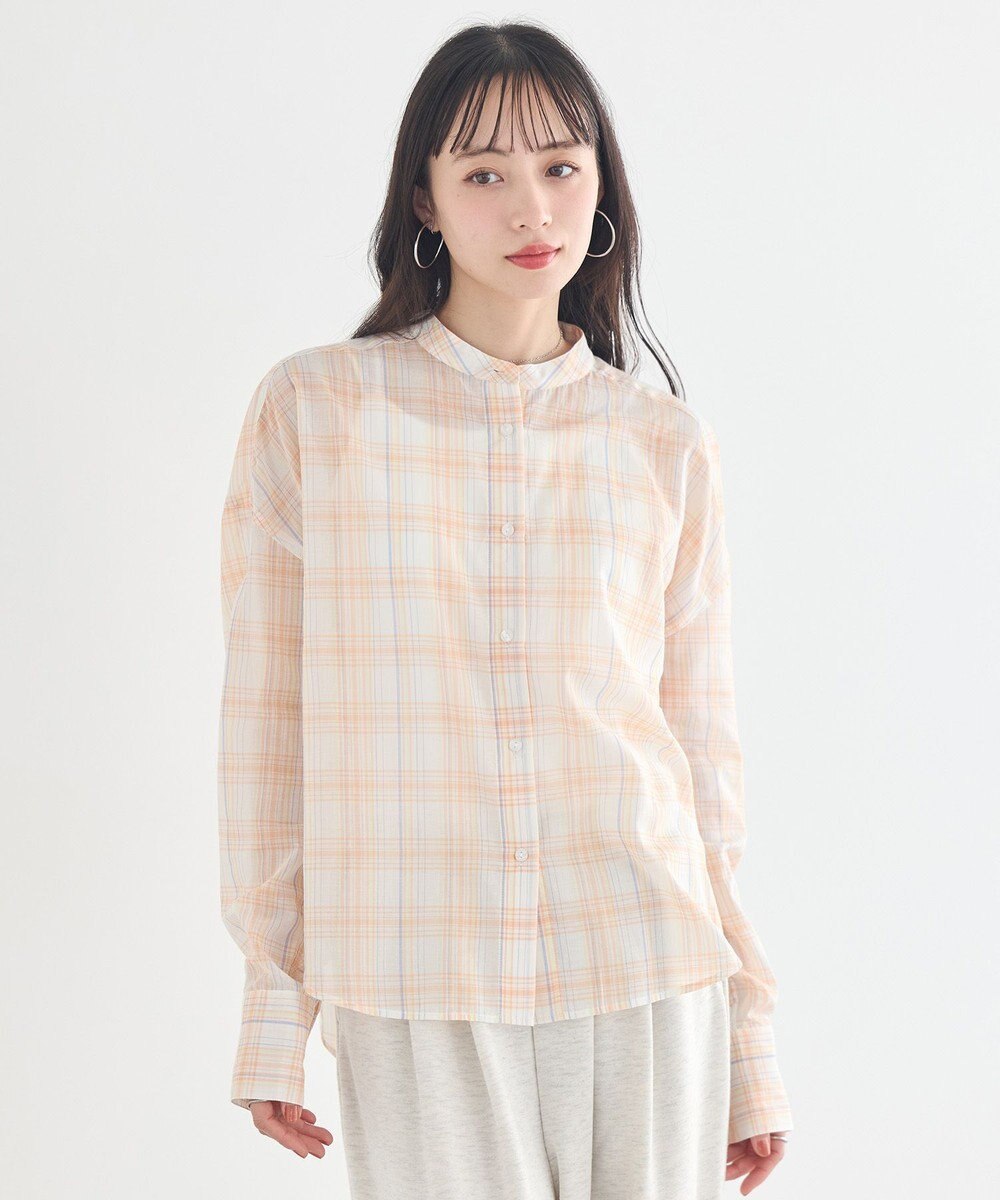 earth music&ecology 【予約】【綿100％】SET2点エプロンライクビスチェ＋シャツ 