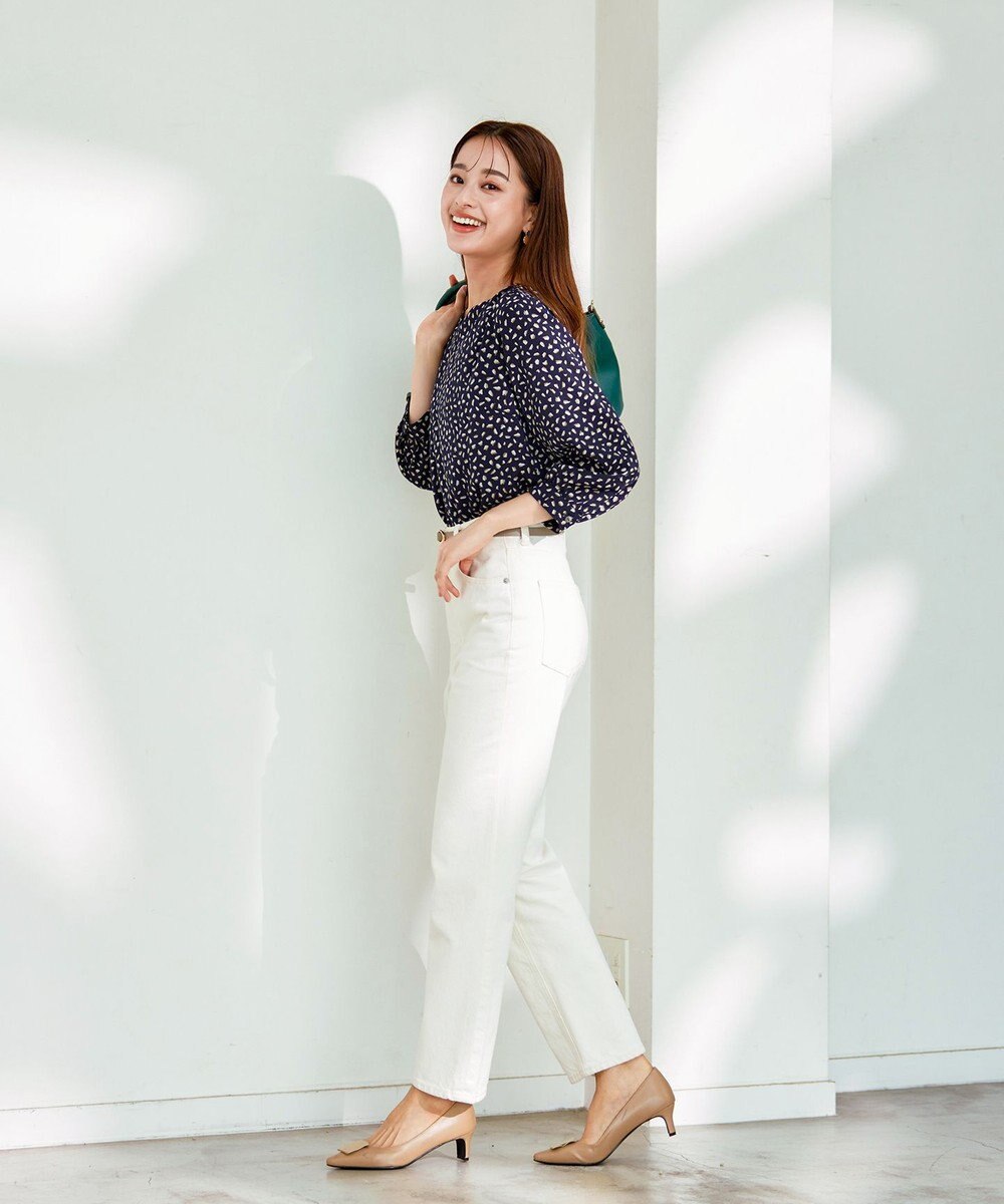 Tiaclasse 【洗える】柄プリントブラウス 