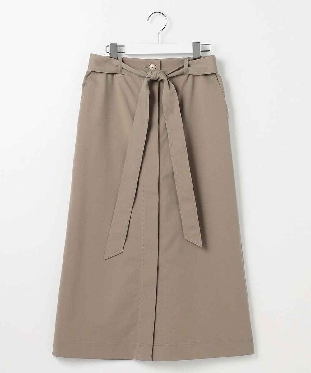 自由区 L ブラッシュドコットンサテンナロー スカート 