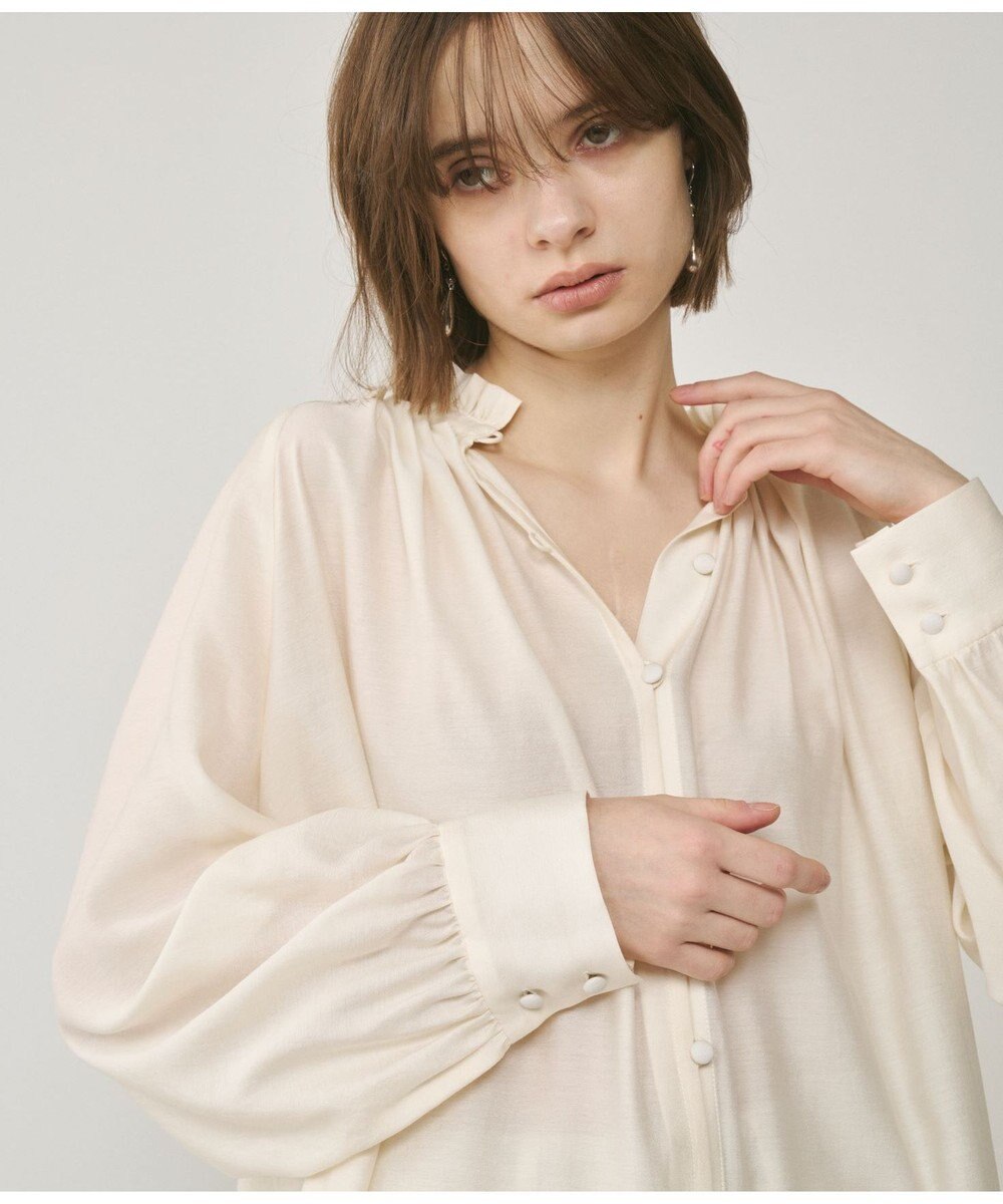 GRACE CONTINENTAL ヘムレースギャザートップ 