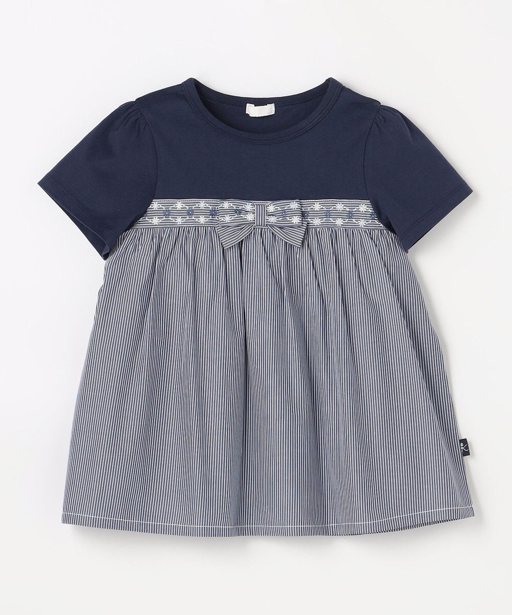 組曲 KIDS  【80-100㎝】 フラワーリボンチュニック 