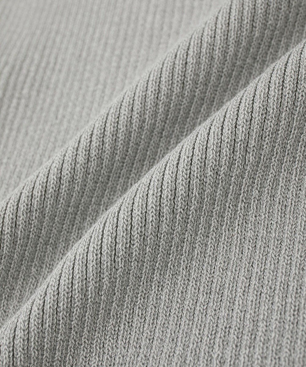 earth music&ecology アシメネックリブニットプルオーバー 