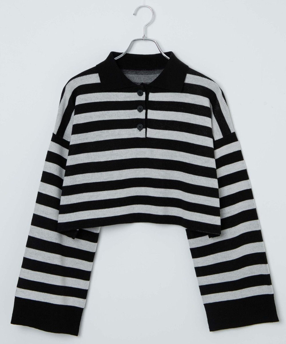 WEGO ボーダーニットポロ 