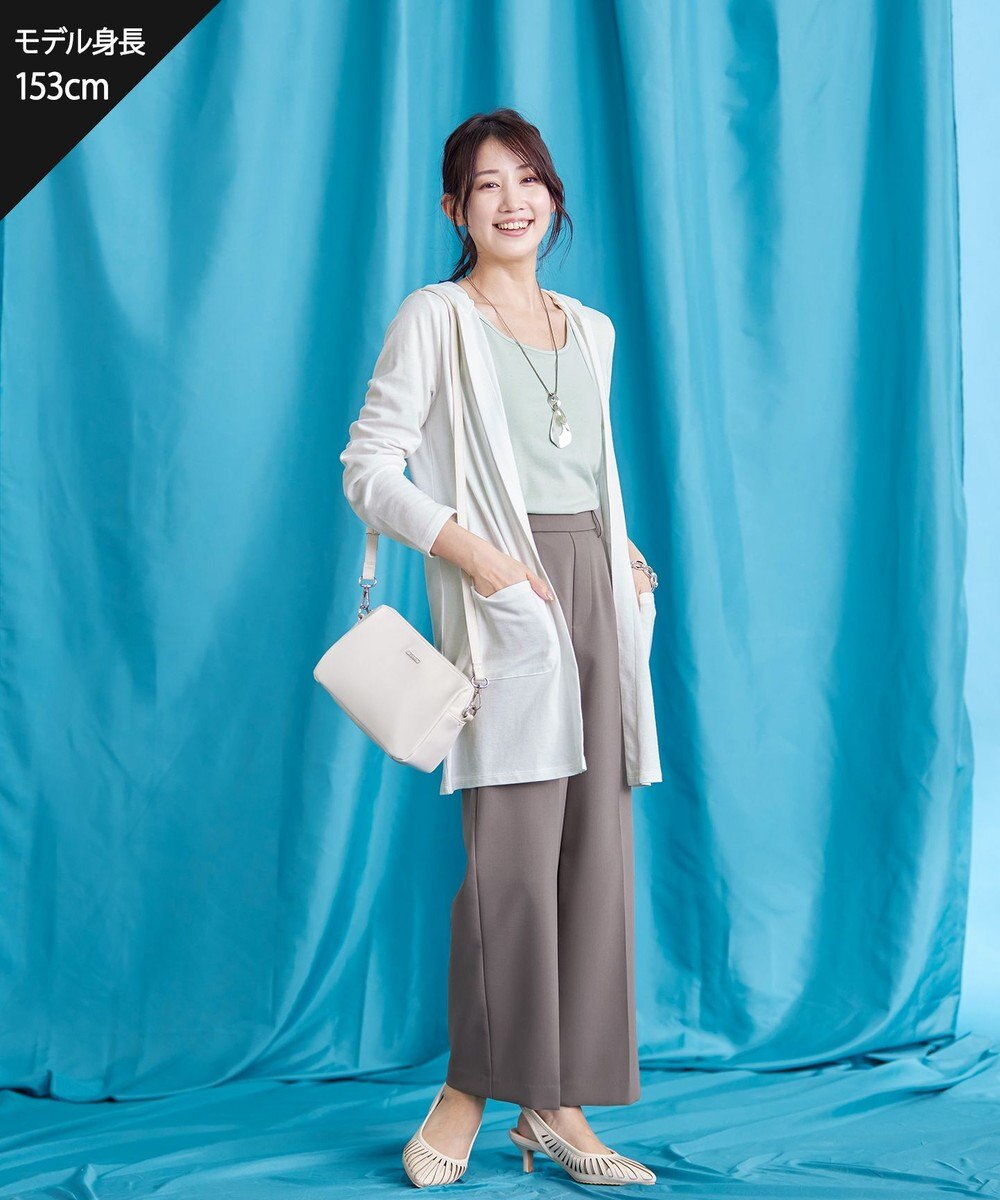 Tiaclasse L 【新色追加・洗える】センタープレスワイドパンツ 