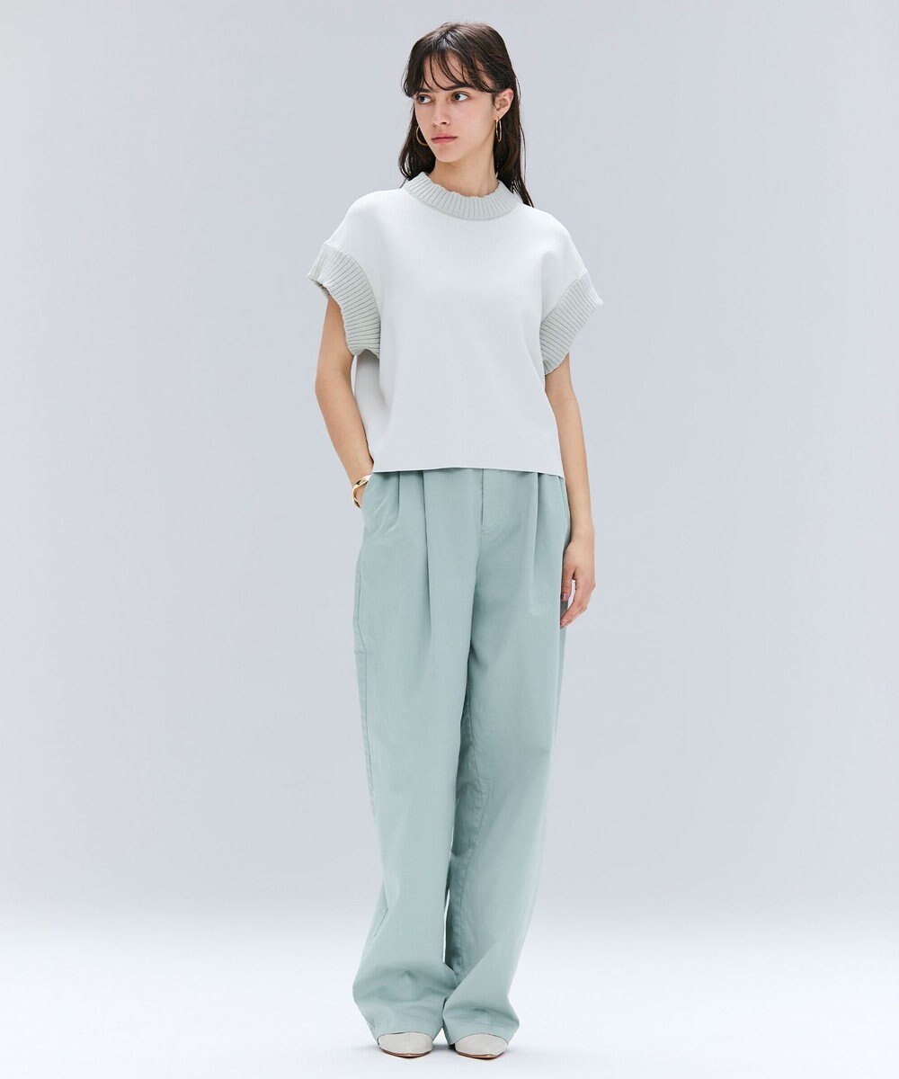 BEIGE， 【洗える・Oggi 11月号掲載】LAURA / ドライタッチ異素材リブニット 