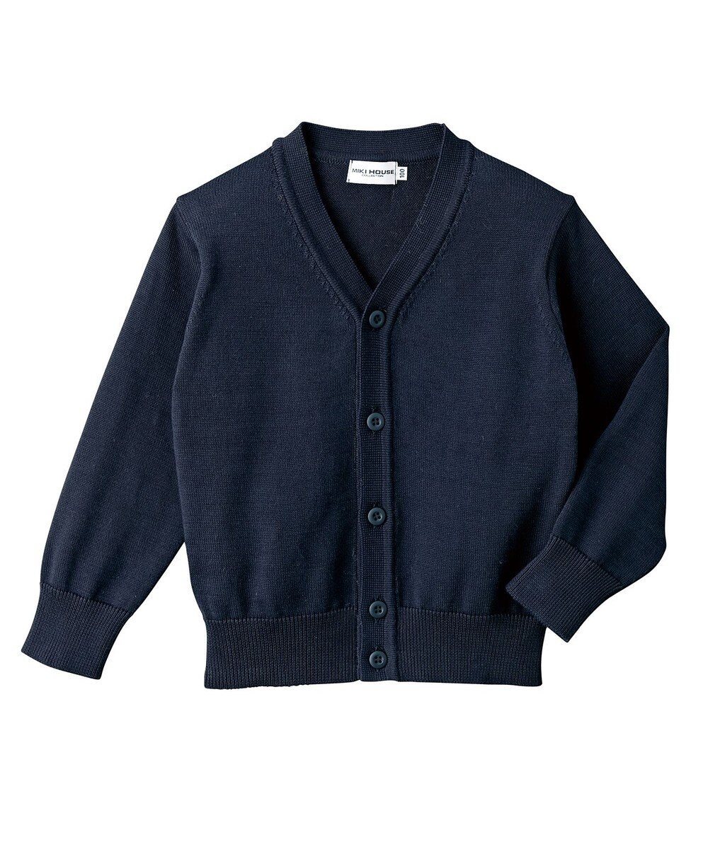 MIKI HOUSE HOT BISCUITS 【90-130cm】綿ニットVネックカーディガン(男の子用) 