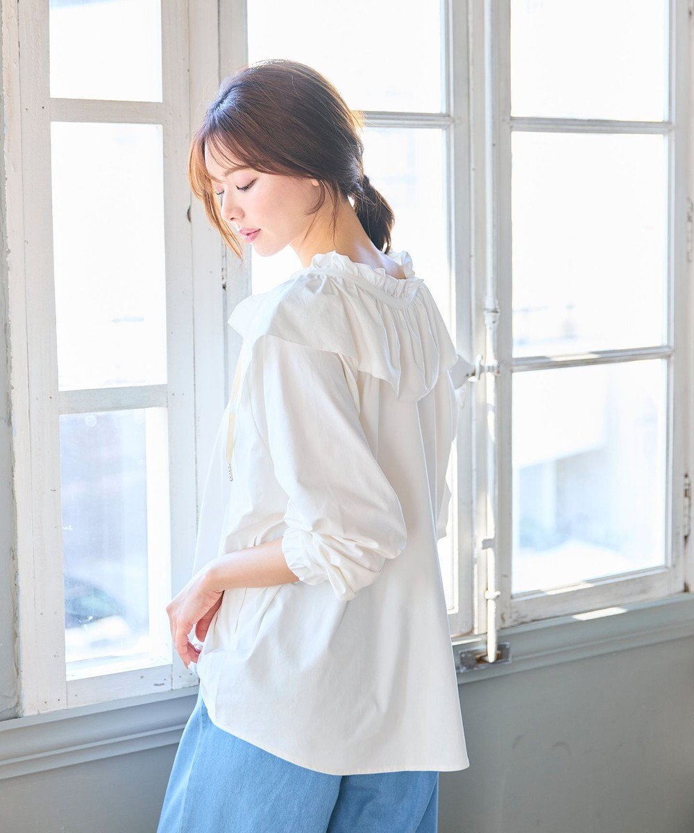 Feroux ラッシュガード ケープギャザー ブラウス 