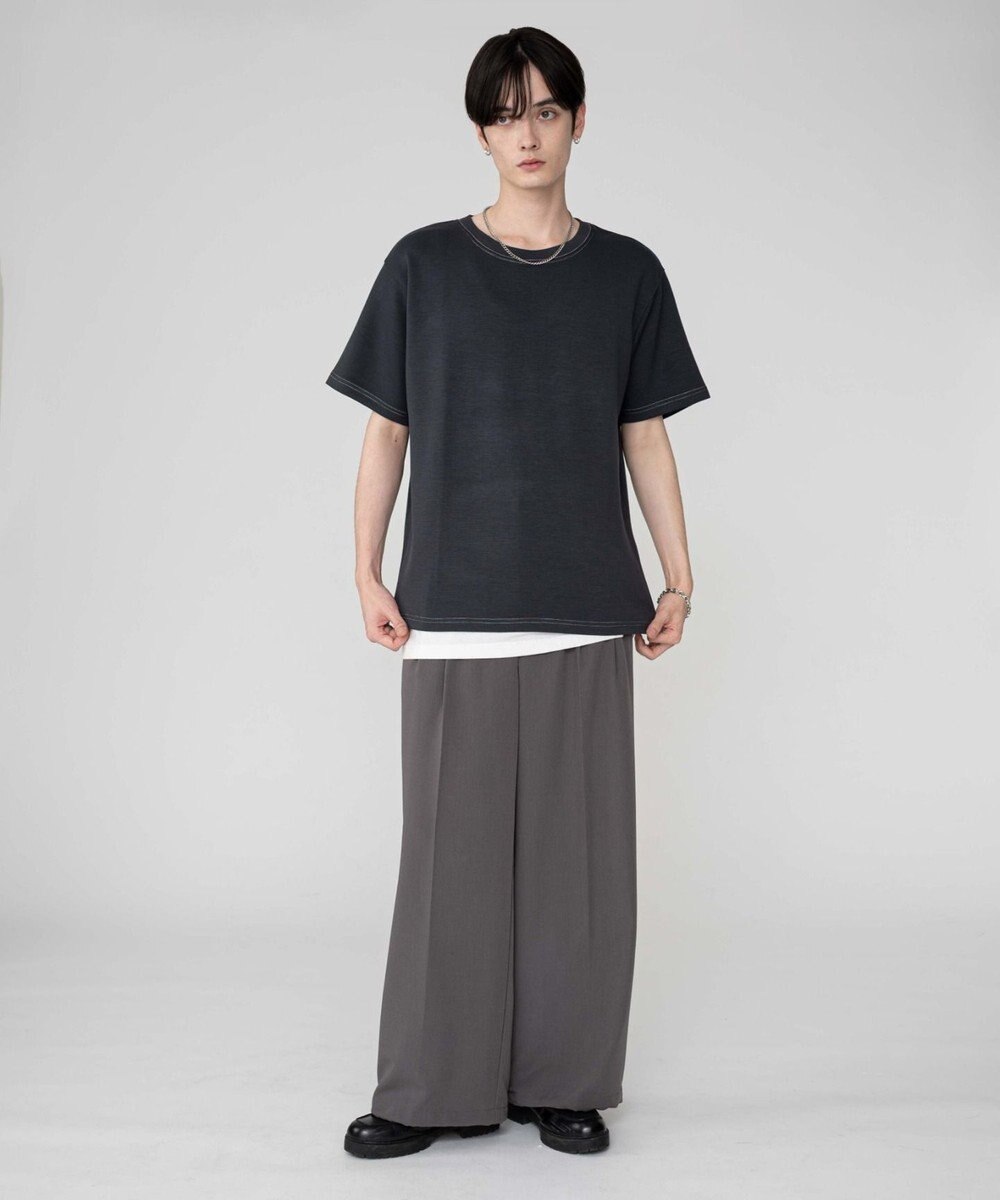 WEGO 【ユニセックス着用ITEM/MLサイズ展開】カラーステッチT（SS） 