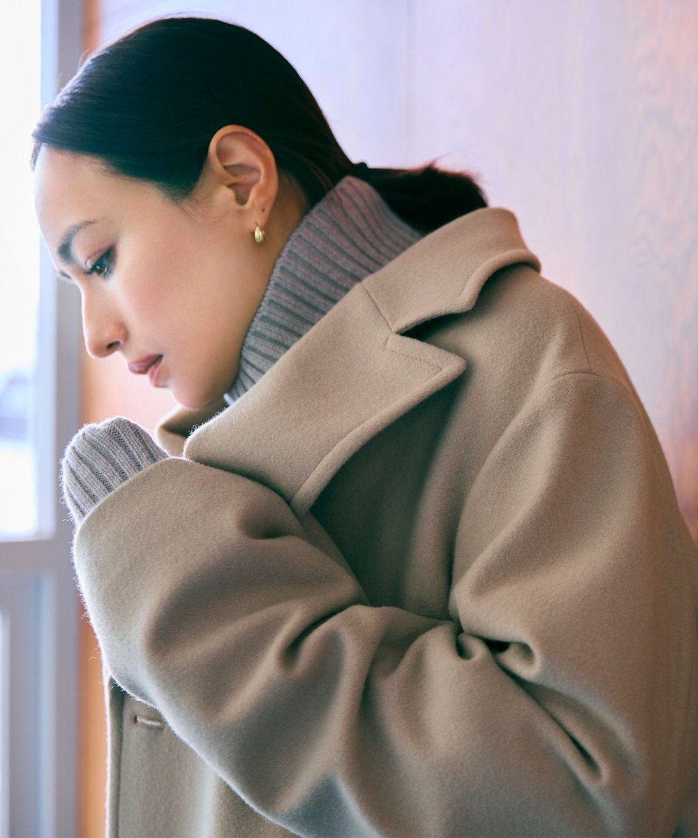 BEIGE， 【洗える】LEADER / ボタンディティールハイネックトップス 