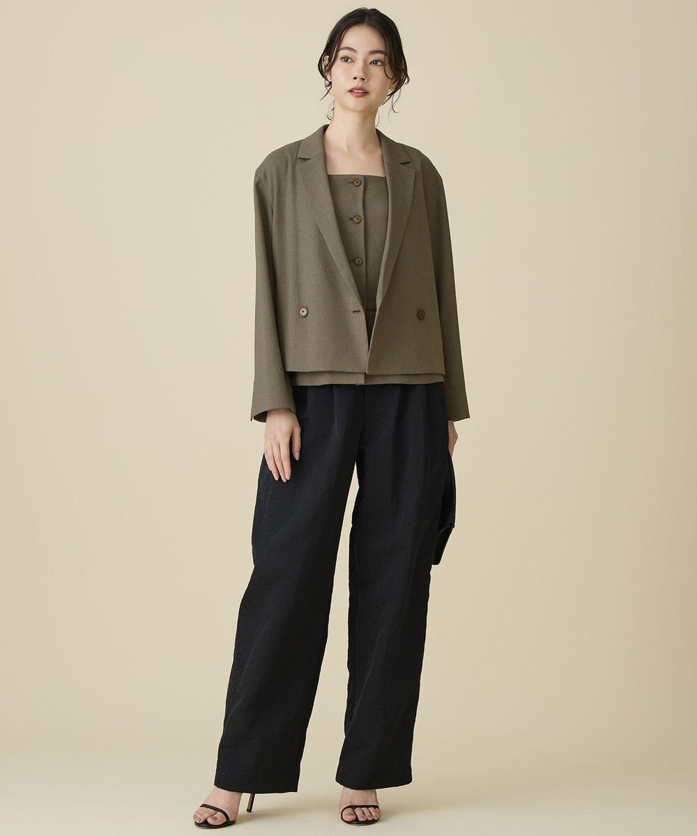 自由区 【カタログ掲載・人気素材・セットアップ対応】リネンライクシンセティックショート ジャケット 