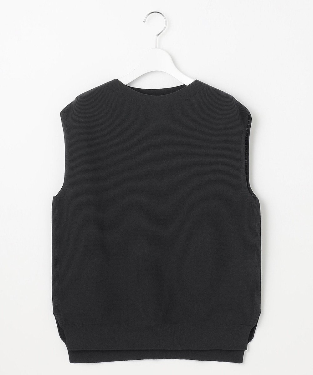自由区 L 【WEB限定・洗える】コットンストレッチホールガーメントニット ベスト 
