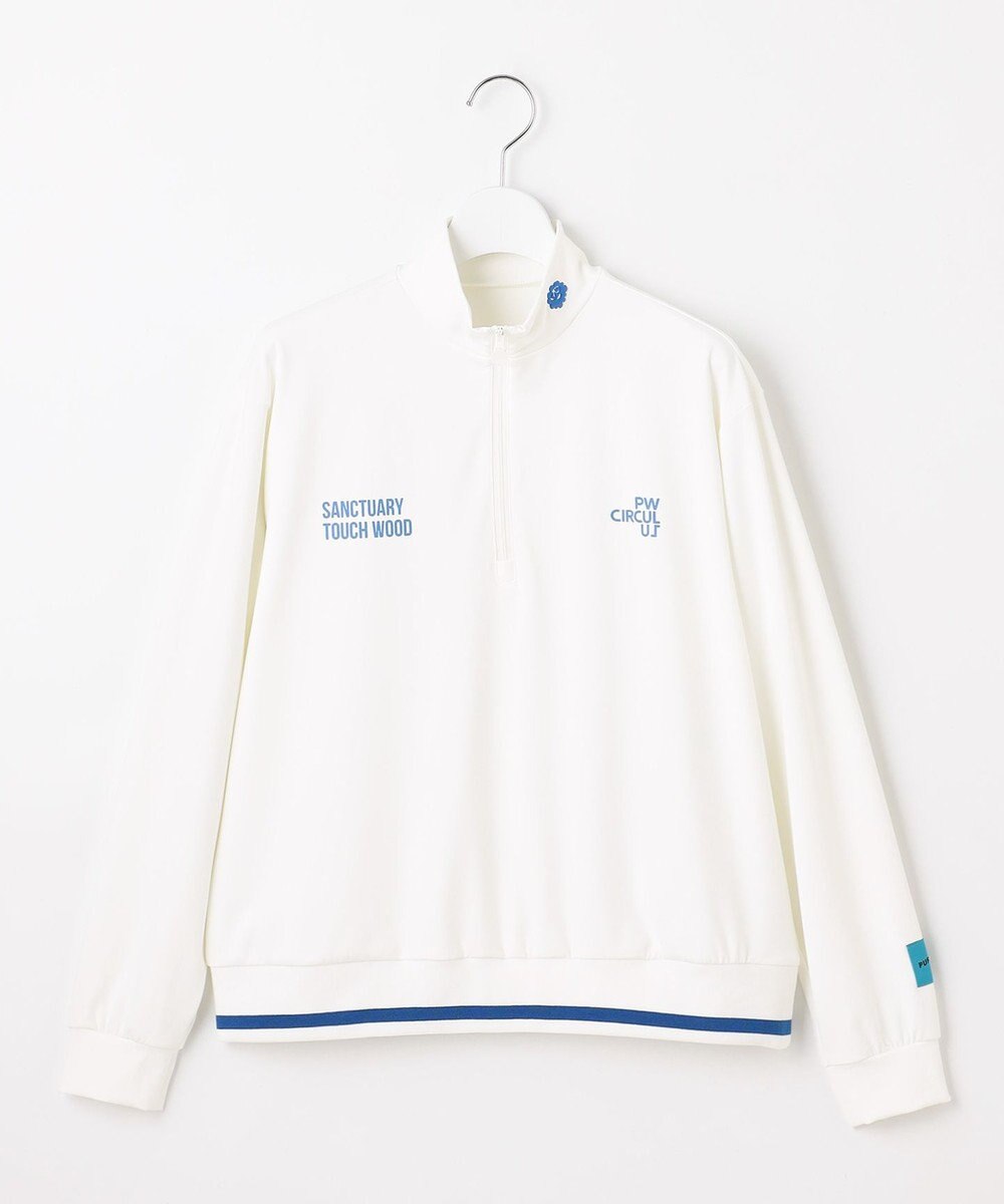 PW CIRCULUS 【吸水速乾 / UV遮蔽率99.5% UVカット / ストレッチ】【WOMEN】ハーフジップロングスリーブモックネックT ゴルフウェア レディース 