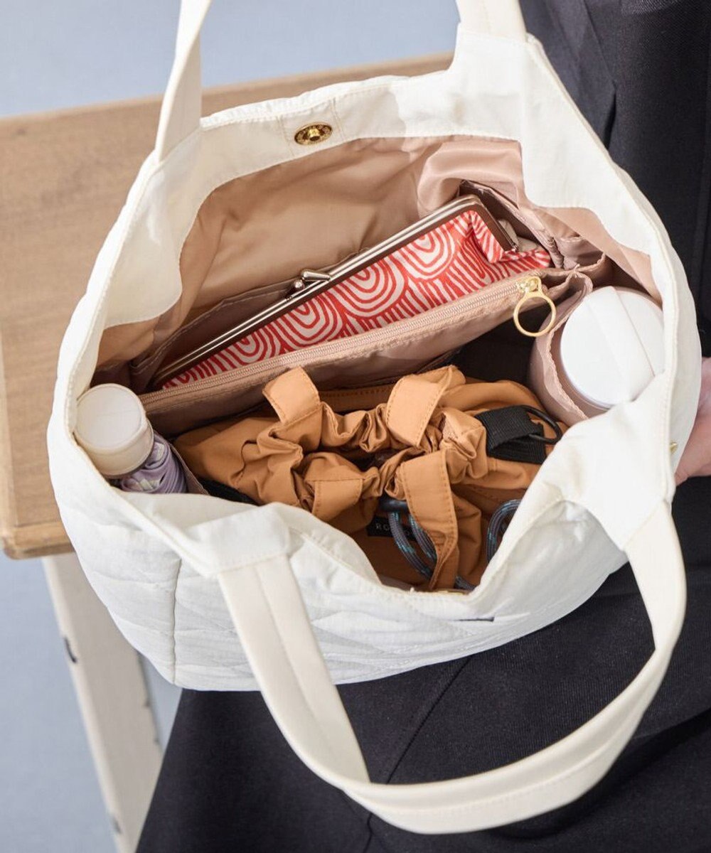 ROOTOTE 3674【仕切り+自立+撥水】LT.ラウンド.パルーティ.キルト-D 