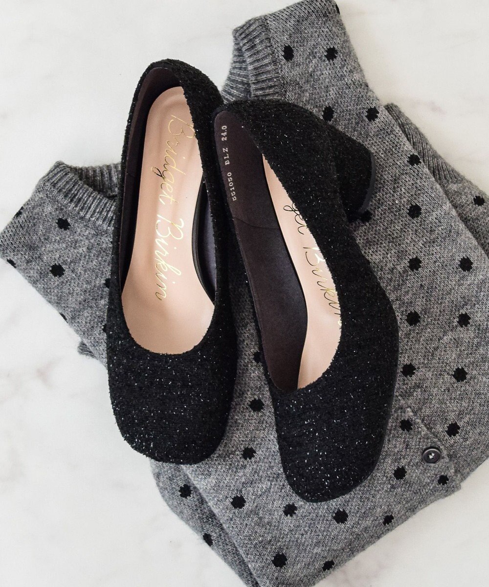 Bridget Birkin 【Bridget Birkin】ツイードヒールアップオブリークパンプス 