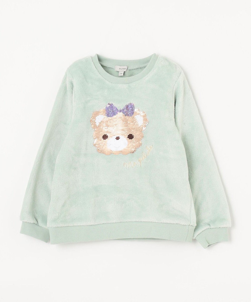 ANY KIDS 両面 フリース スパンコール トレーナー 