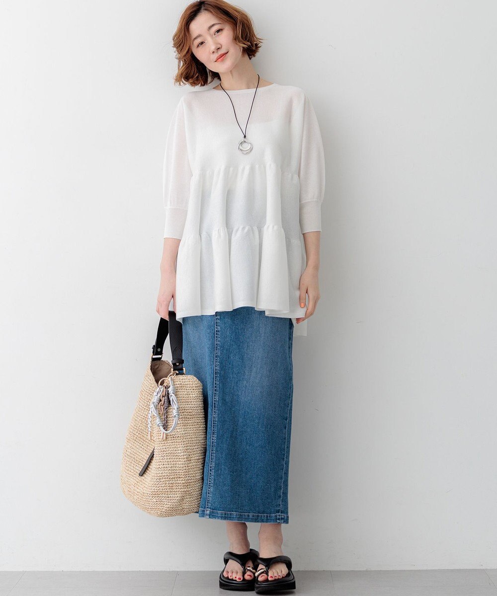 23区 23区DENIM Iライン デニムスカート 