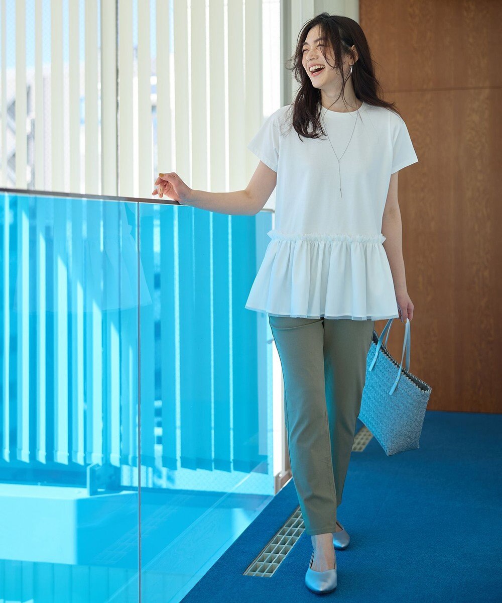 ANY L 【新色追加/洗濯機可/UVカット/ウエストゴム/ストレッチ】7daysデイリーパンツ 