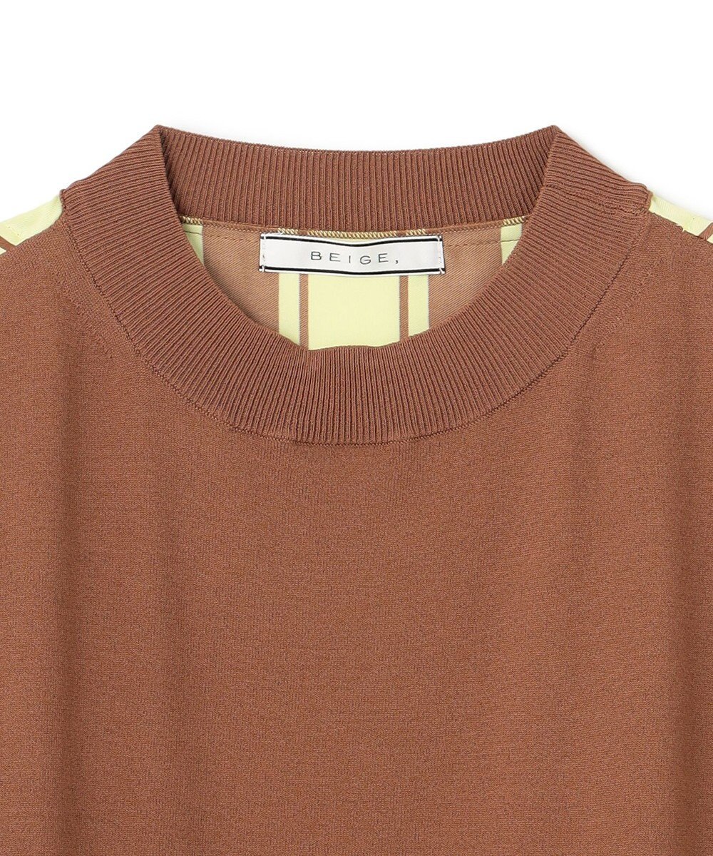 BEIGE， 【洗える】VALOIS / ドッキングニット 