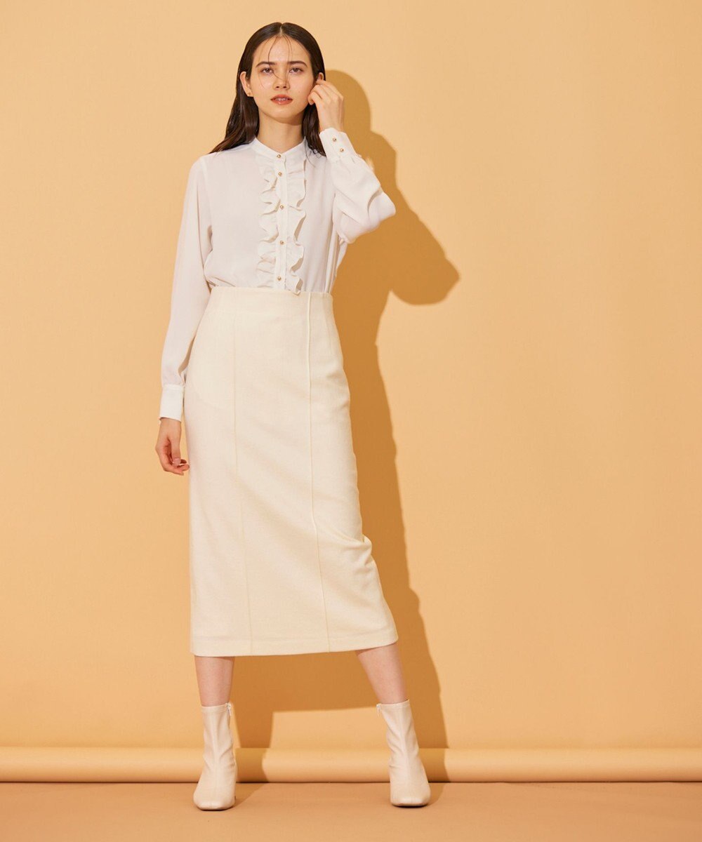 BEIGE， 【WEB限定・S-size】STOW / フリルブラウス 