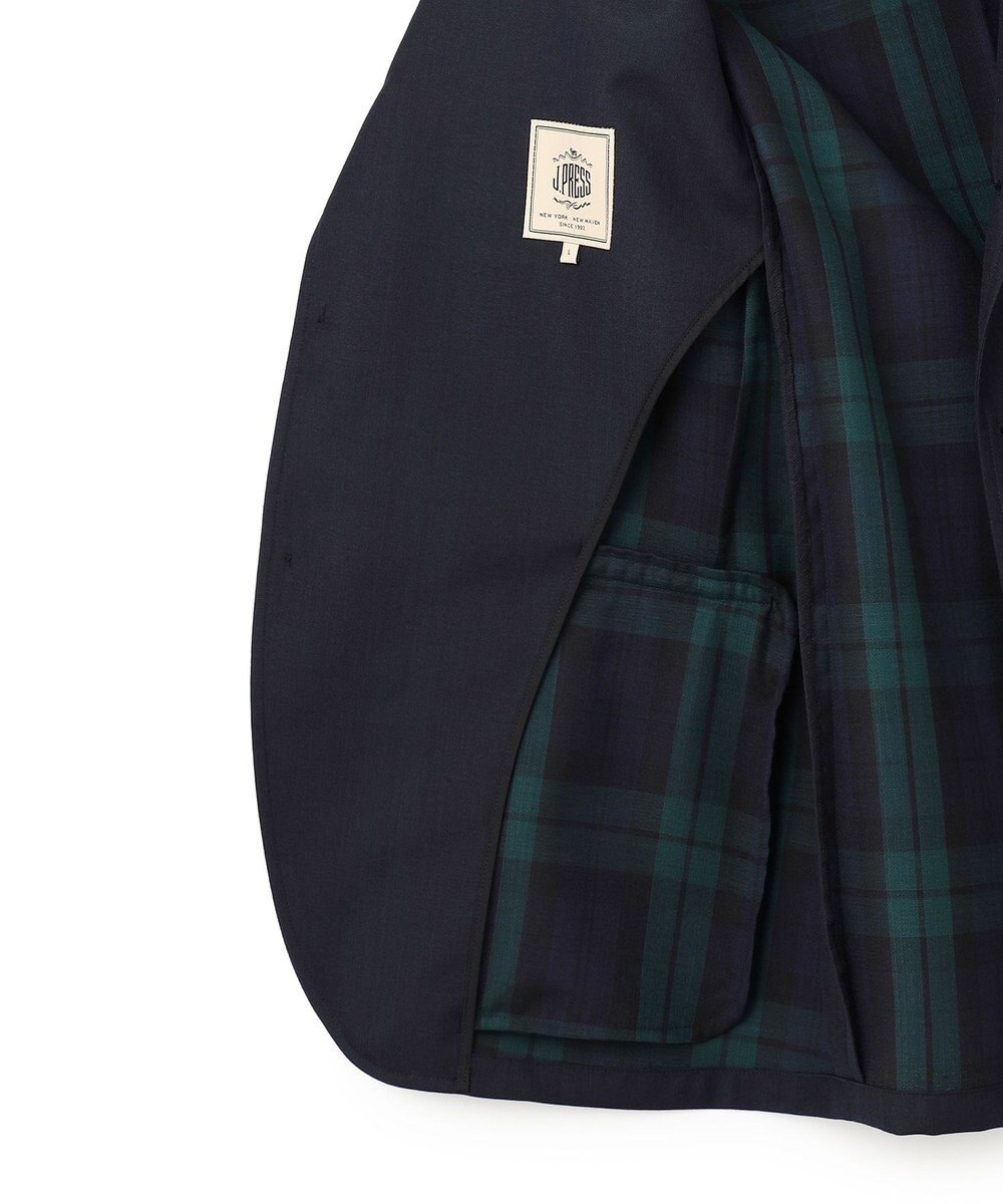 J.PRESS MEN 【SHACKET】ブラックウォッチ サマーダブルフェイス ジャケット 