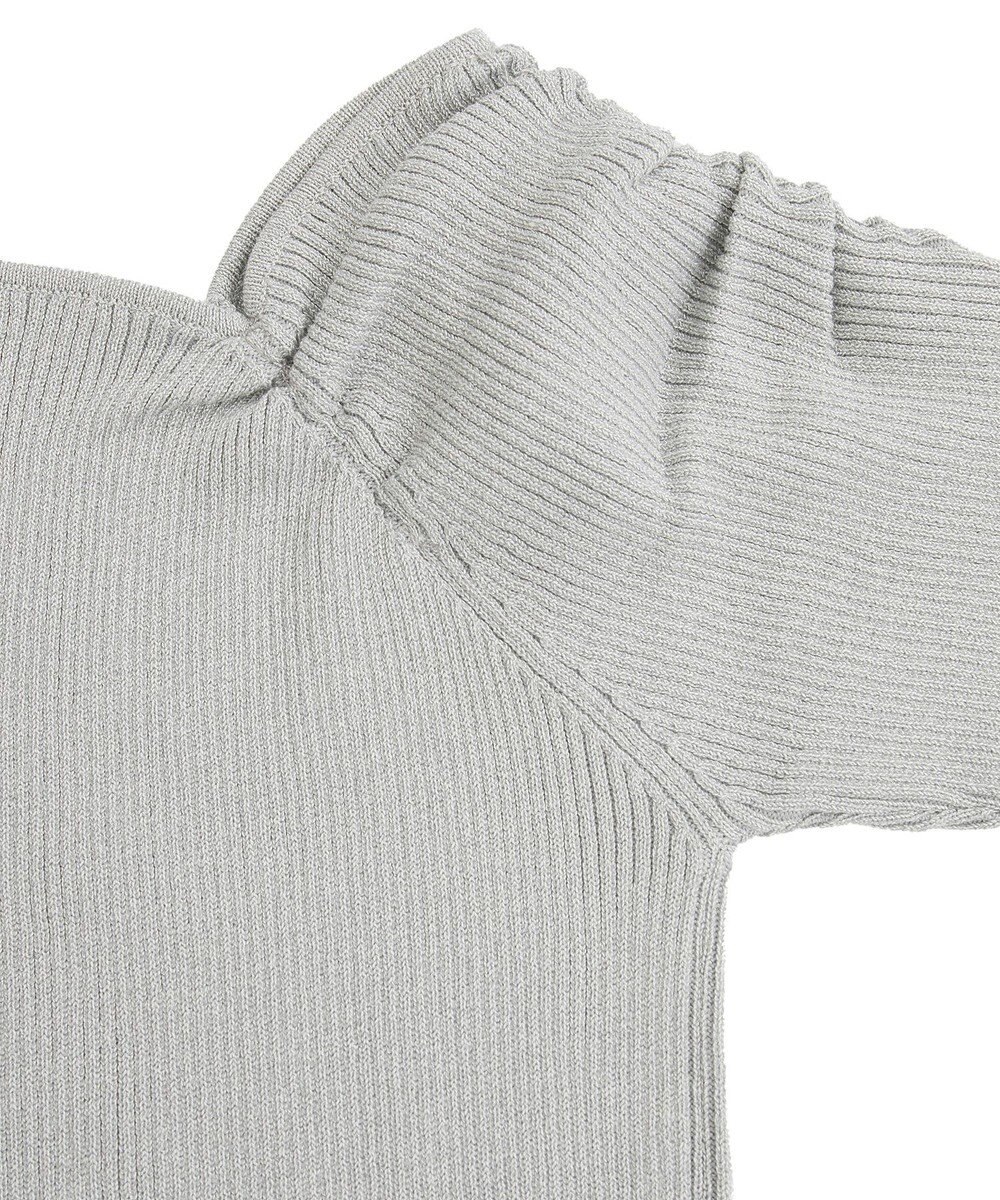 earth music&ecology アシメネックリブニットプルオーバー 