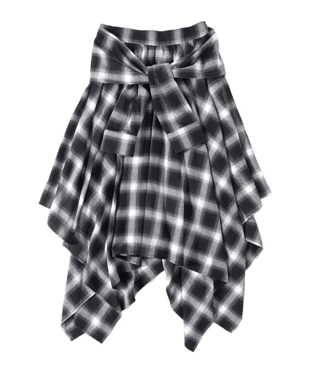 WEGO チェックシャツラップスカート 