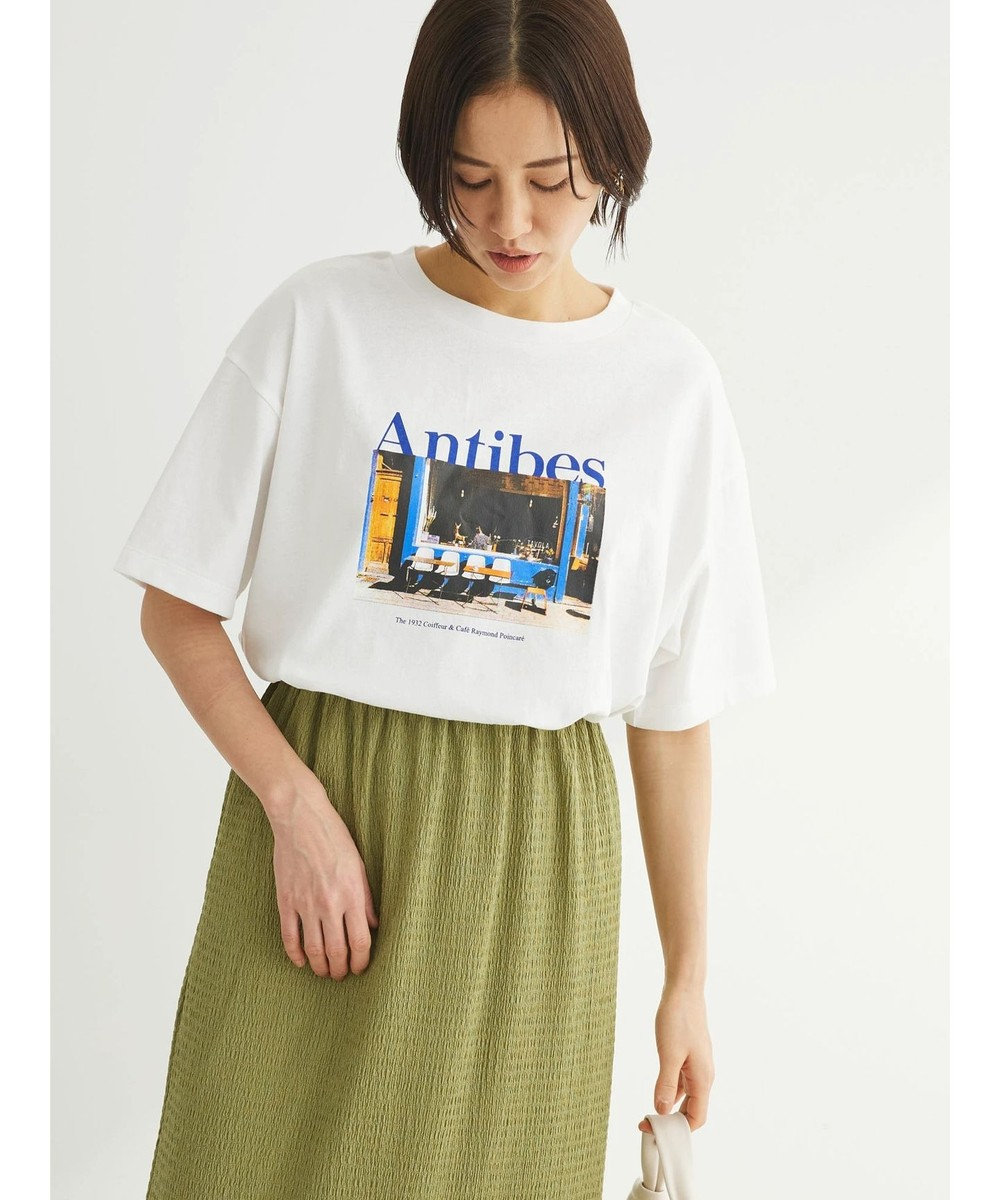 Green Parks フォトボックスＴシャツ Off White
