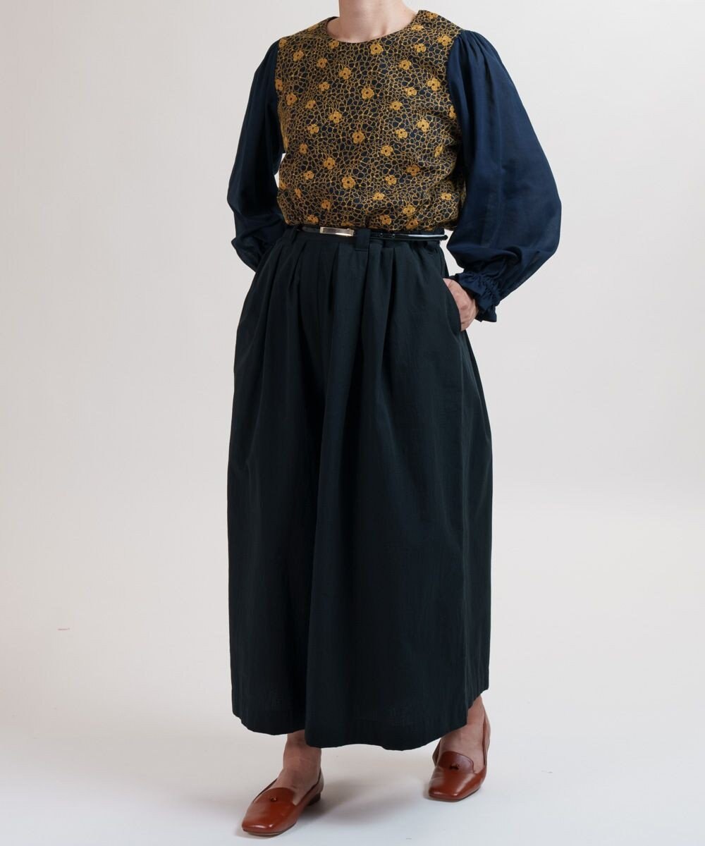 muuc 【手刺繍のような刺繍が美しい】ハイドランジア ブラウス 