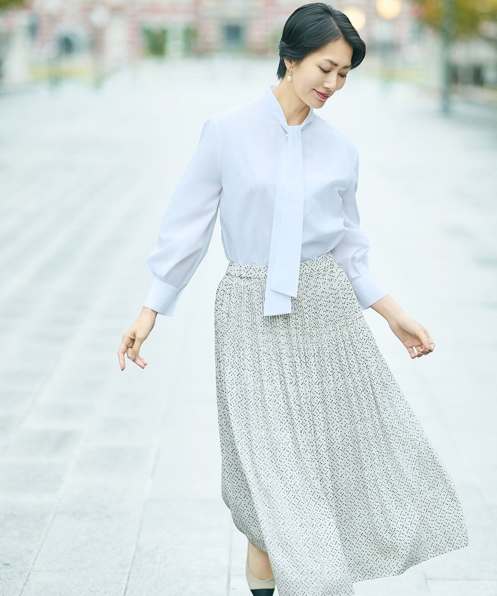 自由区 L 【カタログ掲載】ナチュラルタッチボウタイ ブラウス 