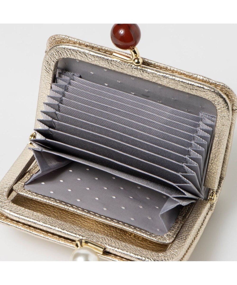 UNBILLION ペルケ perche / アクリル玉ドット刺繍・ジャバラカードウォレット 