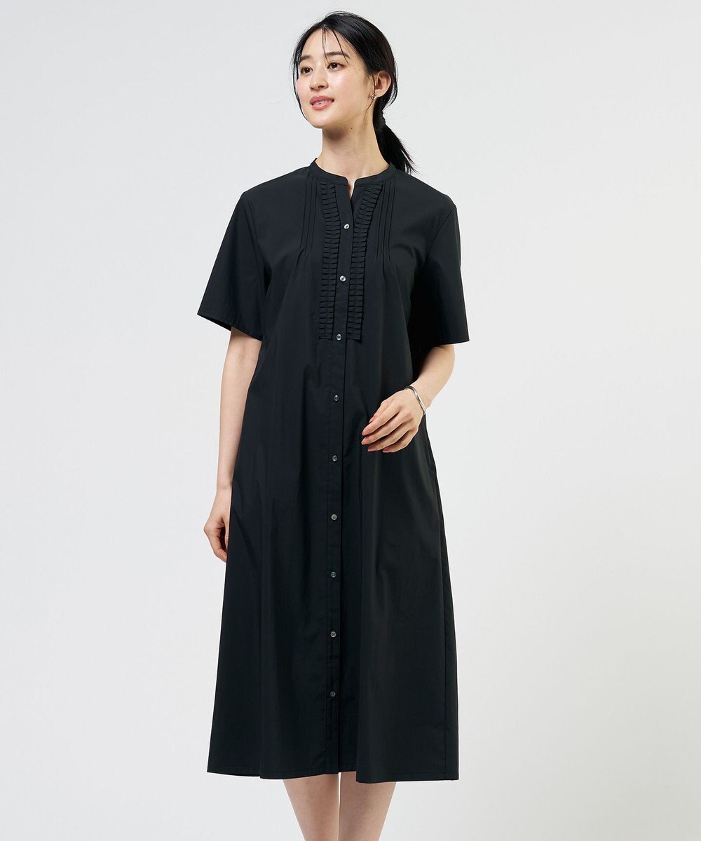 J.PRESS LADIES S 【一枚で着映え】ライトタフタ タックプリーツ ワンピース 
