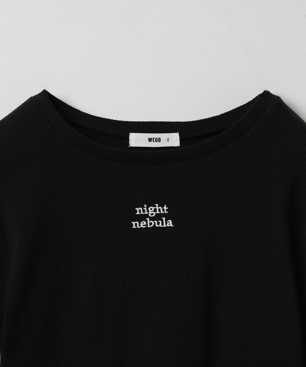 WEGO ワンポイントデザインリブT 