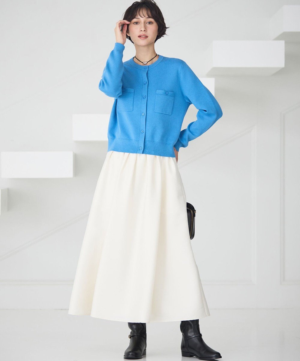 23区 L 【滝沢眞規子さん着用】コットンカシミヤ ポケット カーディガン 