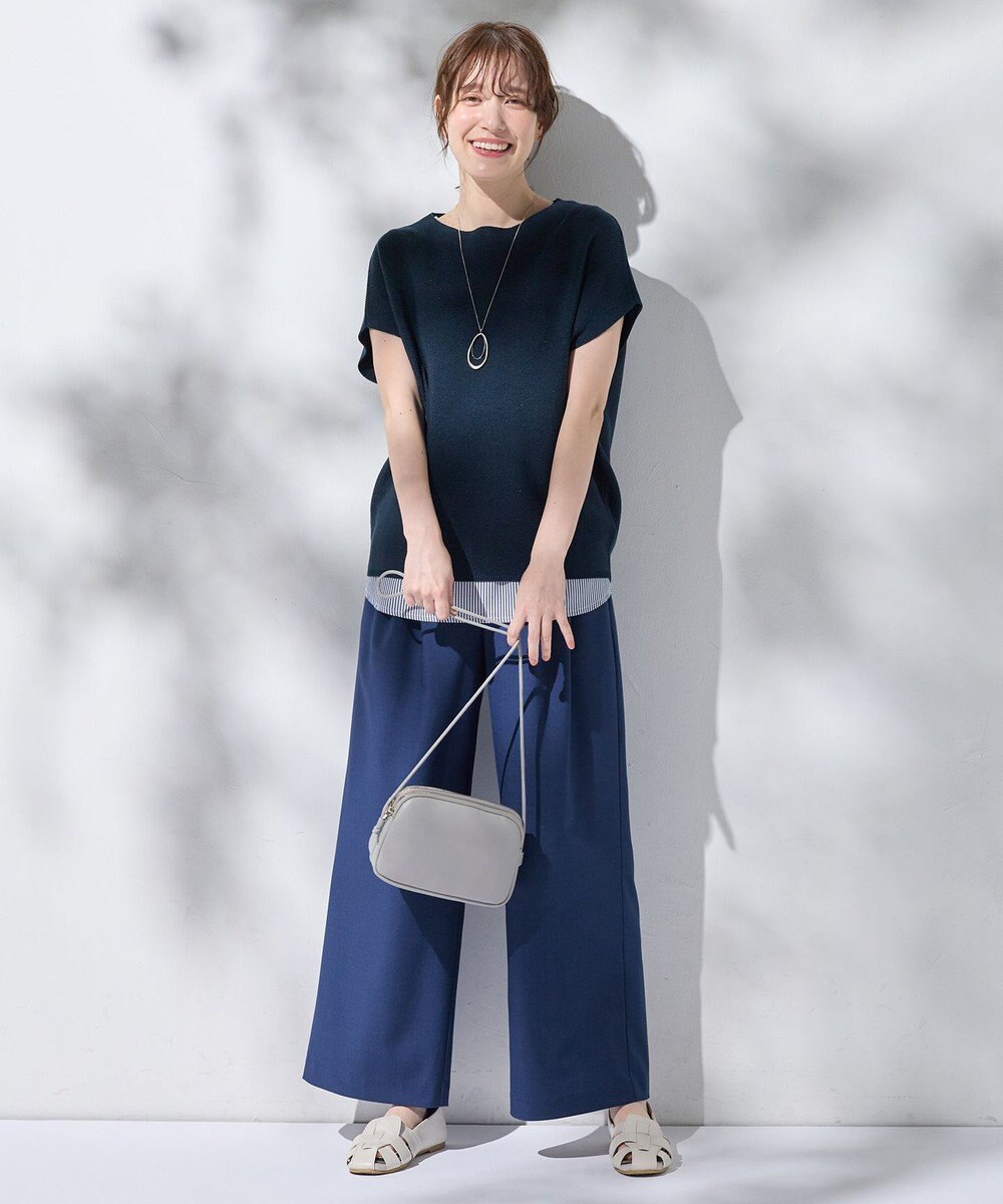 ANY 【新色追加/14色展開】アクリルガーターフレンチスリーブニット 