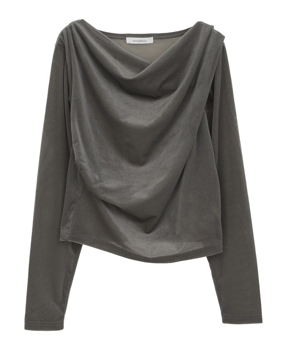 Green Parks シアーベロアオフショル長袖プルオーバー 