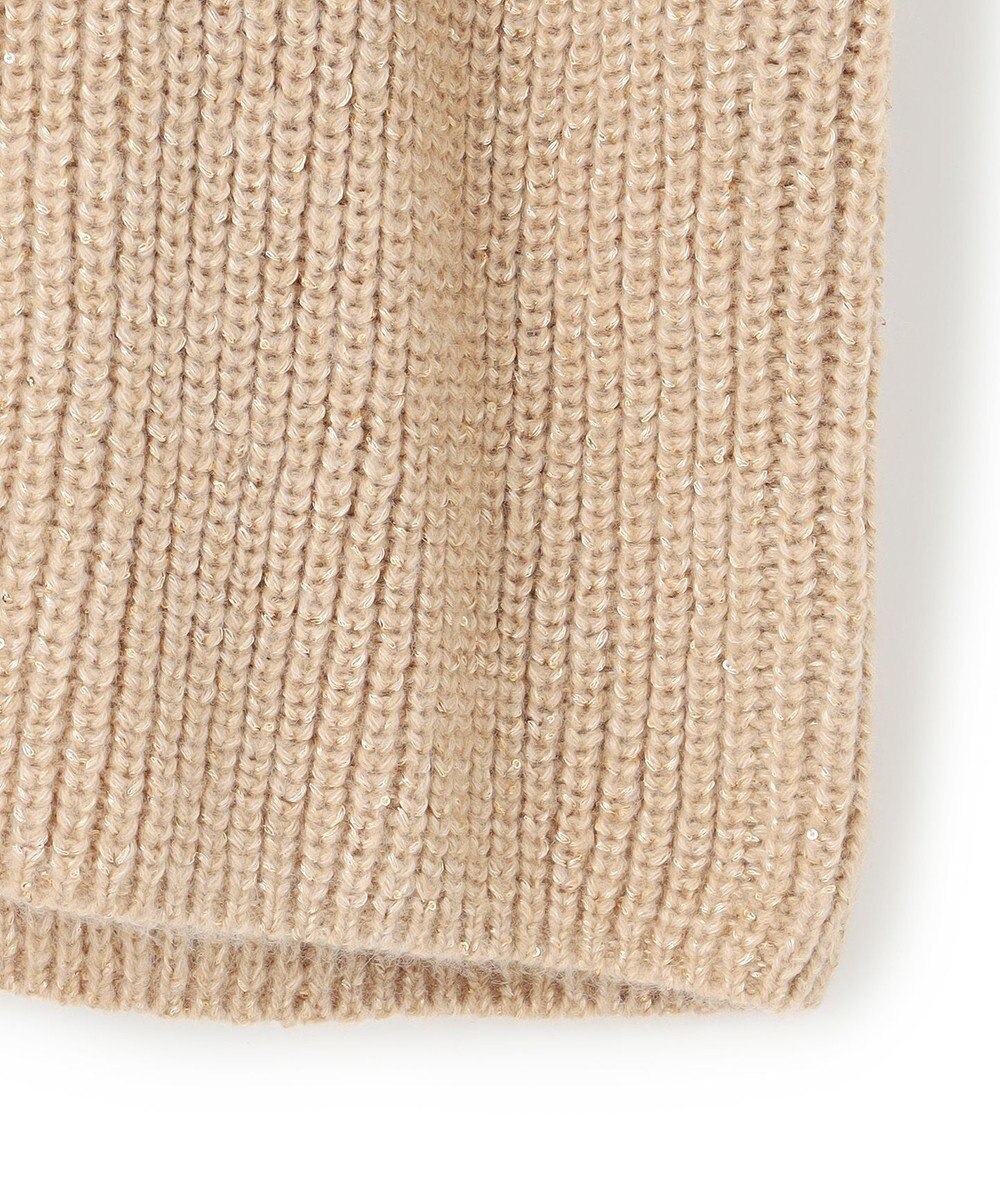 23区 L 【洗える】スパンコールバルキー クロップド ニット 