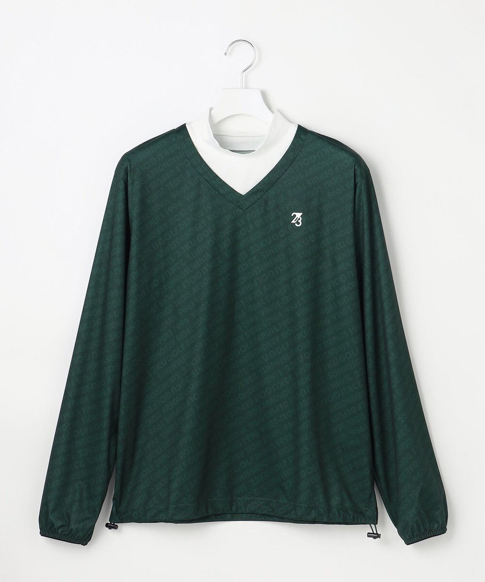 23区GOLF 【MEN】エアリージャージストレッチプルオーバー フェイクレイヤード 