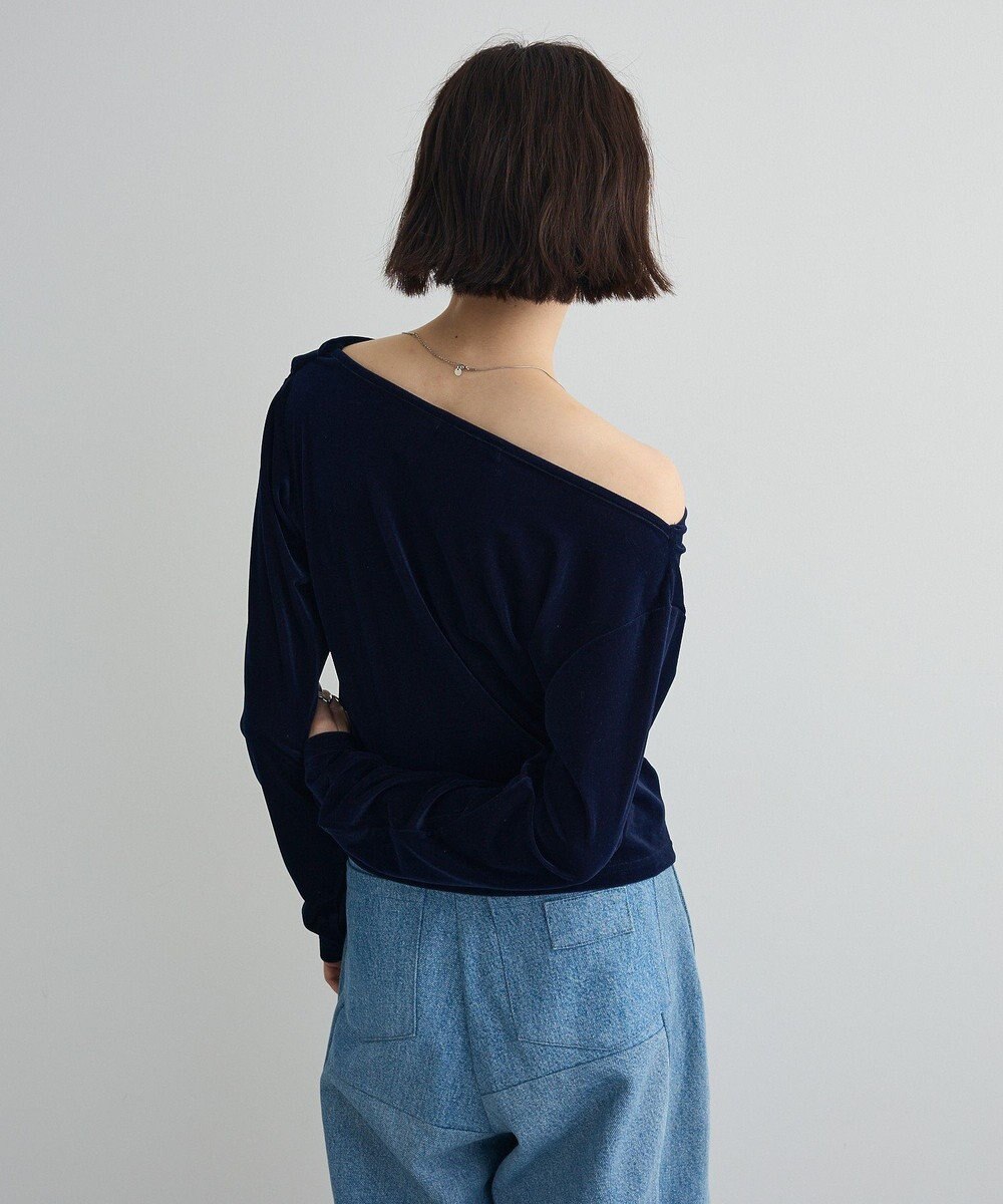 Green Parks シアーベロアオフショル長袖プルオーバー 