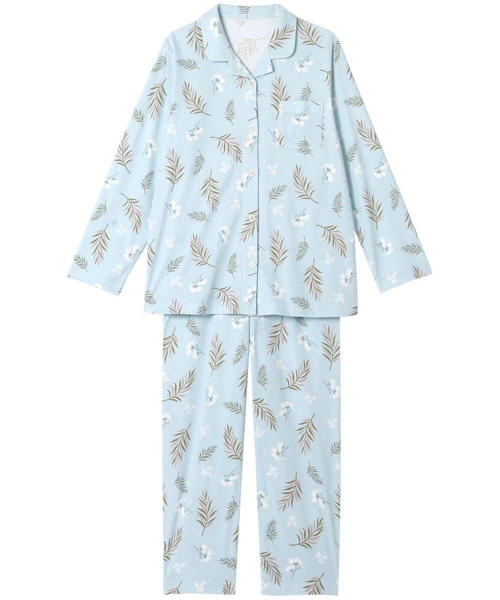 Wing パジャマ 長袖 長ズボン 綿100％ スムース素材 レディース EP5065 ウイング／ワコール 