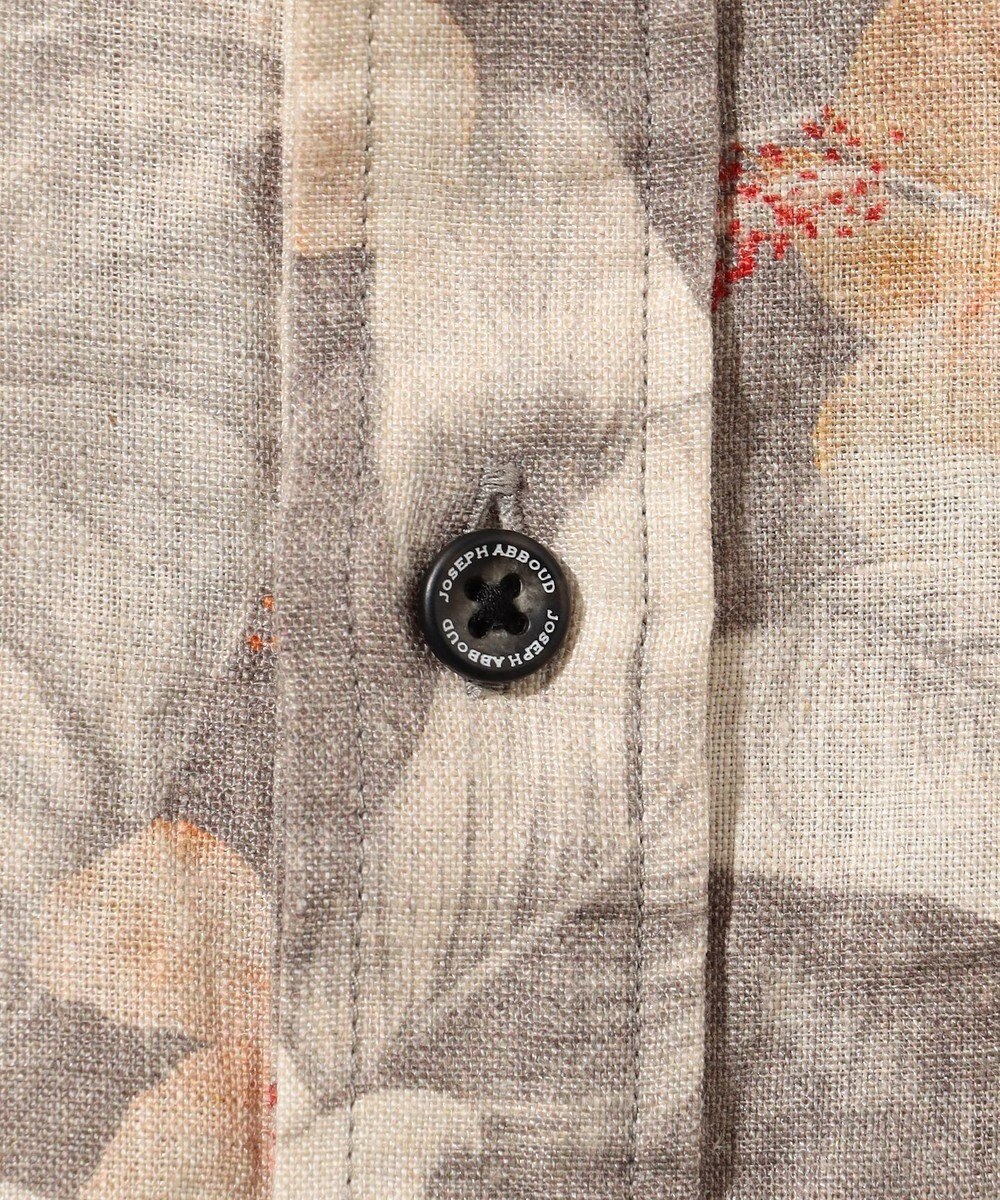 JOSEPH ABBOUD ボタニカルプリント7分袖シャツ 