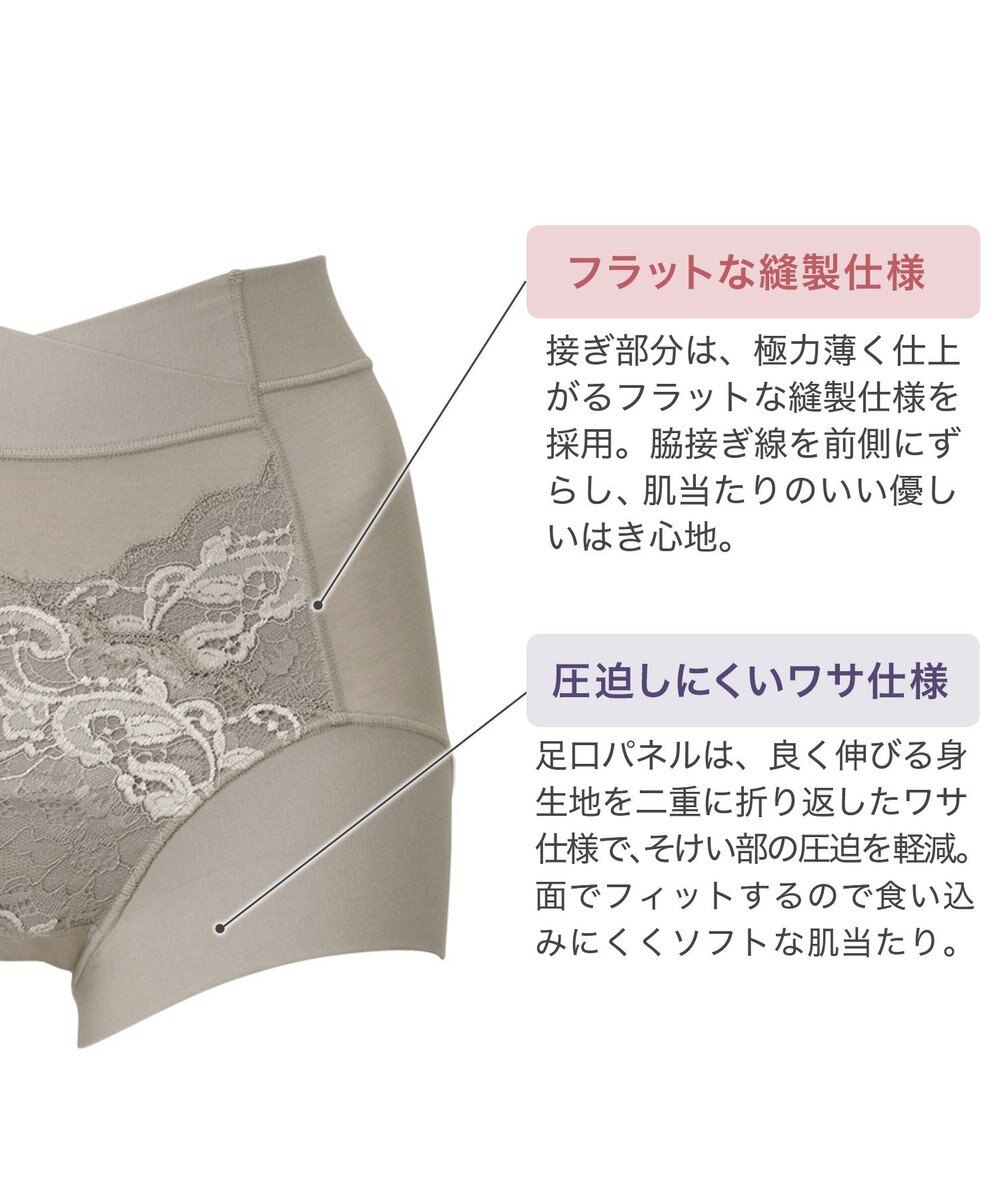 BRADELIS New York 【BRADELIS NewYork peace】綿混フィットレースショーツ ウエストからヒップ下まですっぽり包み補整するショーツ 