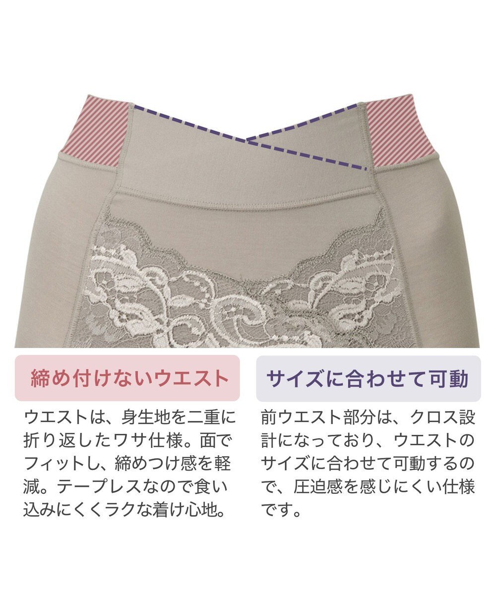 BRADELIS New York 【BRADELIS NewYork peace】綿混フィットレースショーツ ウエストからヒップ下まですっぽり包み補整するショーツ 