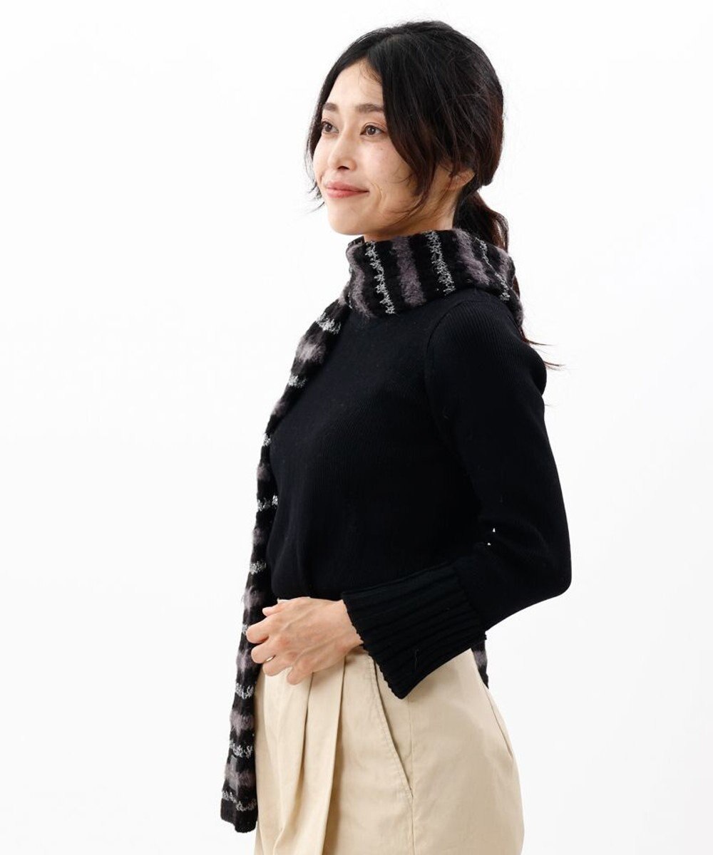 AURORA 【 LANVIN en Bleu （ランバン オン ブルー）】ニットプチマフラー 