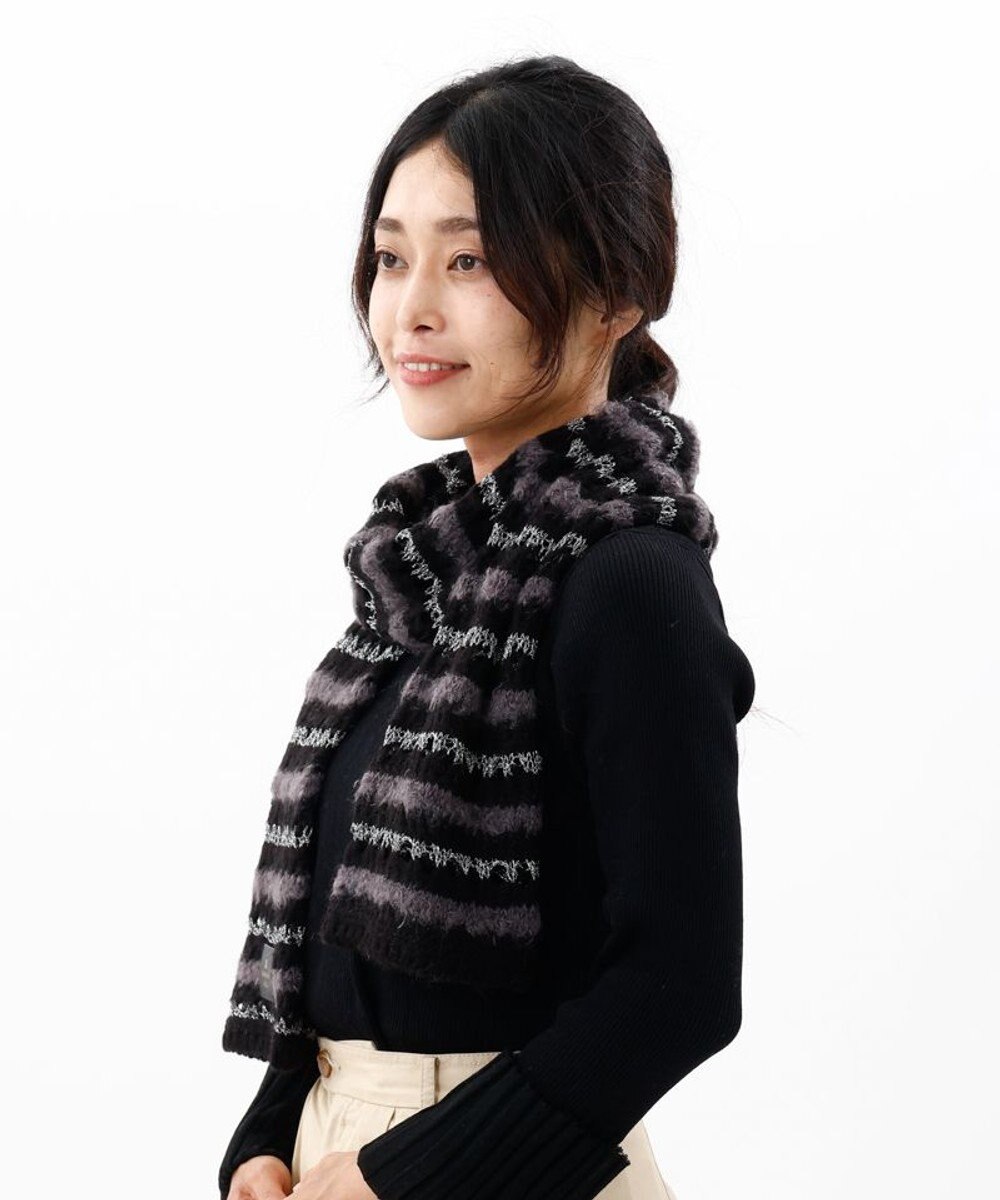 AURORA 【 LANVIN en Bleu （ランバン オン ブルー）】ニットプチマフラー 