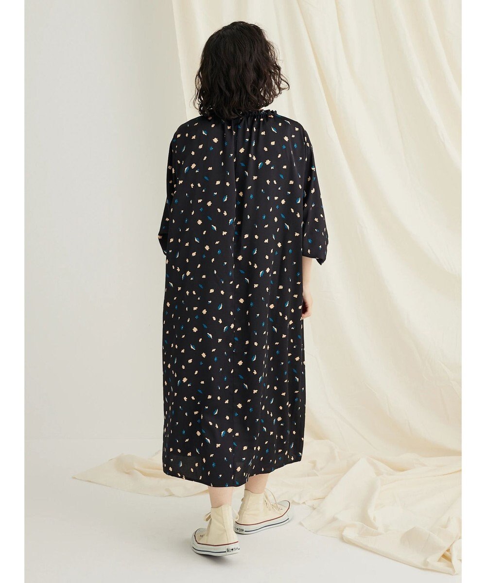 CRAFT STANDARD BOUTIQUE 柄ギャザーマキシワンピース 