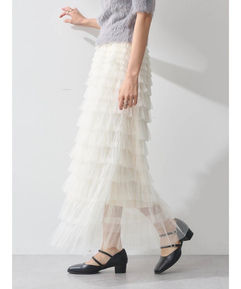 earth music&ecology ティアードフリルチュールスカート 