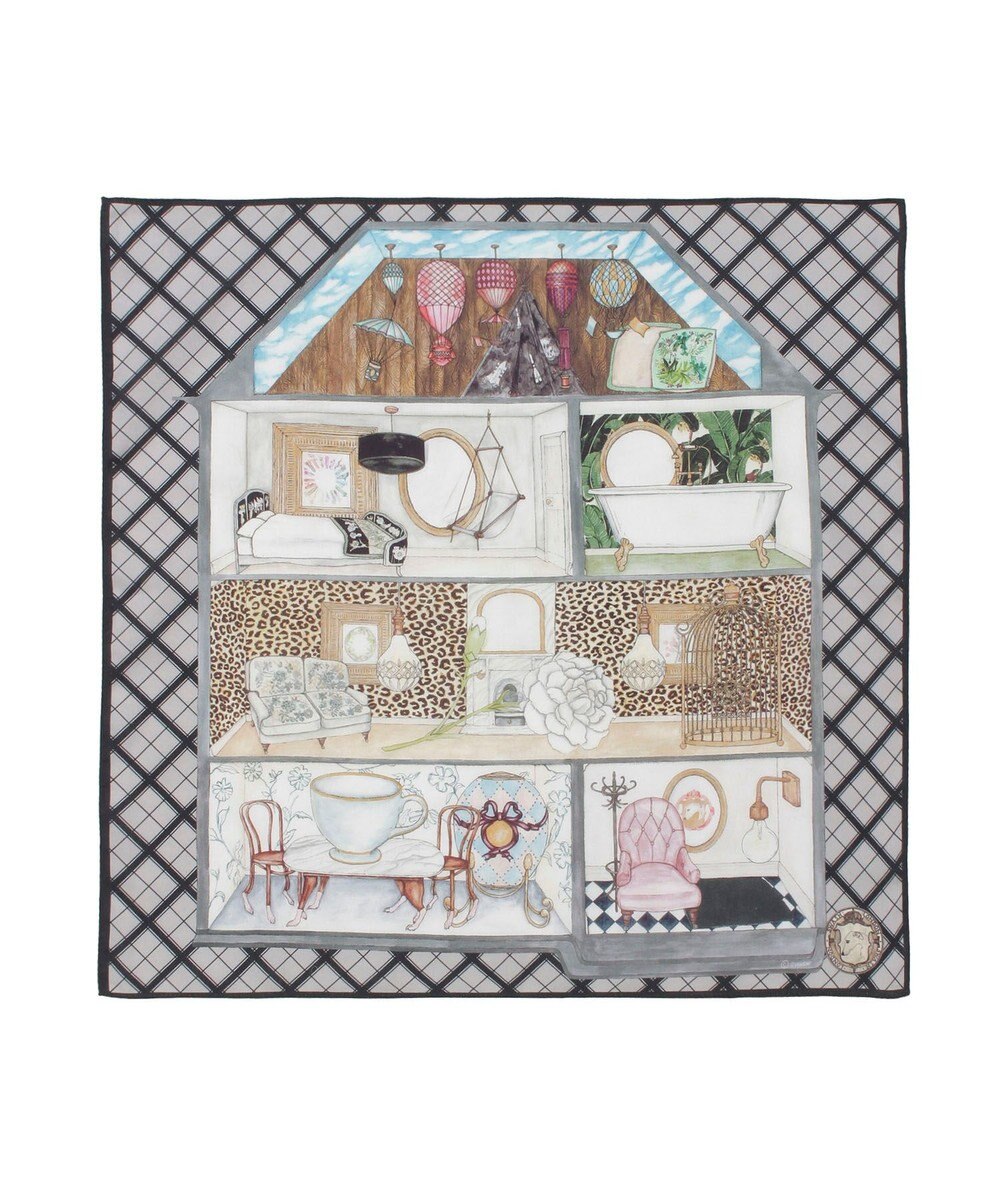 MOONBAT SWASH LONDON(スウォッシュロンドン） コットンハンカチーフ DOLLSHOUSE SURREALIST 52×52 日本製 