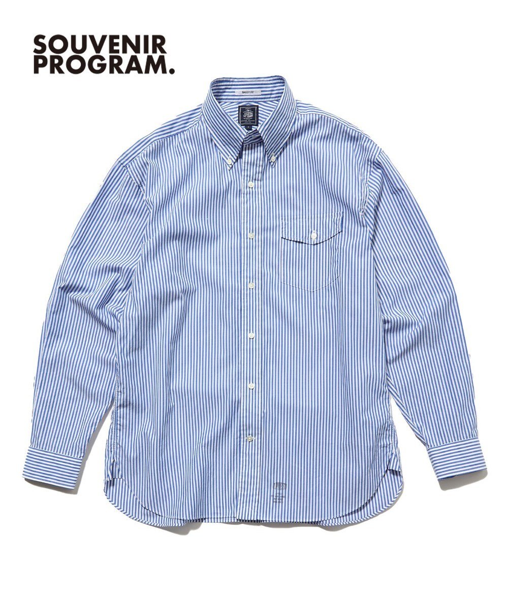 J.PRESS MEN 【J.PRESS ORIGINALS】【UNISEX】Cotton Broad Cloth B.D. Shirt / Baggy-Fit 