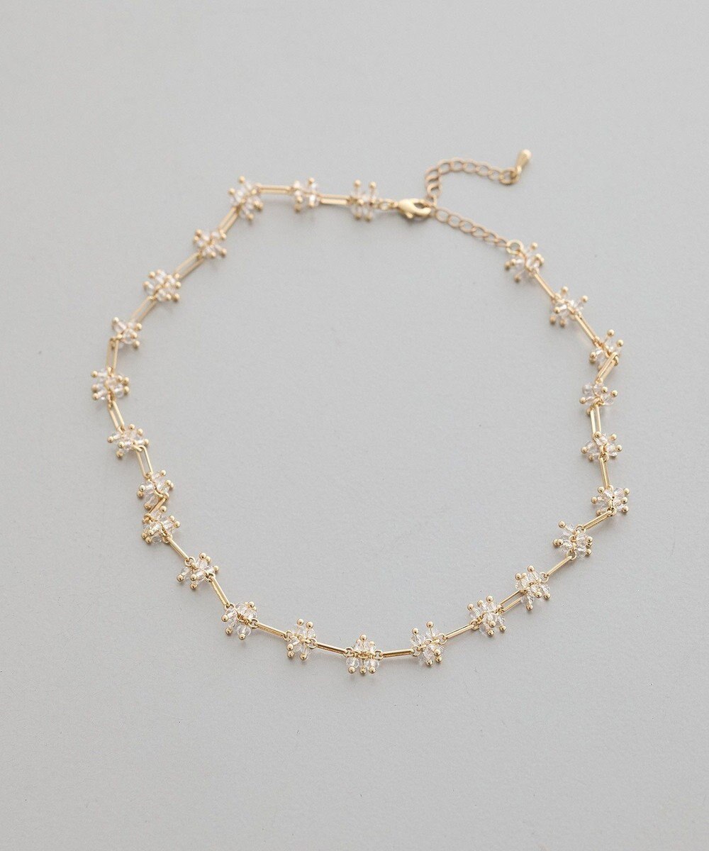 earth music&ecology クリアビーズポイントネックレス 