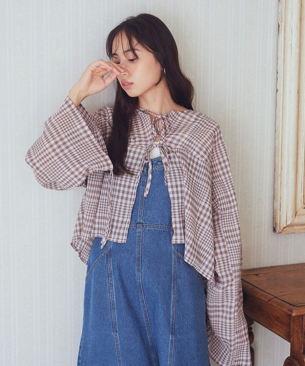 earth music&ecology ワッシャードロスト羽織りシャツ 